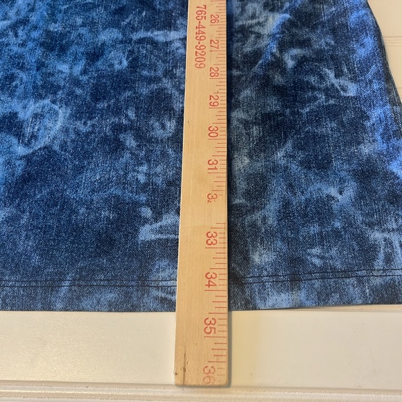 Michael Kors Sleeveless Tie Dyed Denim Blue Lace Up Tank Mini Dress XSmall - Picture 10 of 13